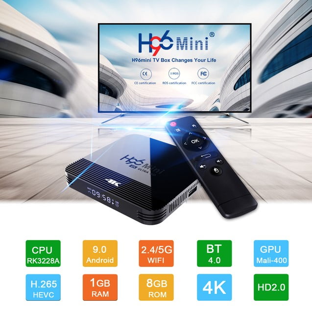 Box Tv Android 9.0 H96 Max Plus 4G 32G +IPTV SpaceNet - SpaceNet